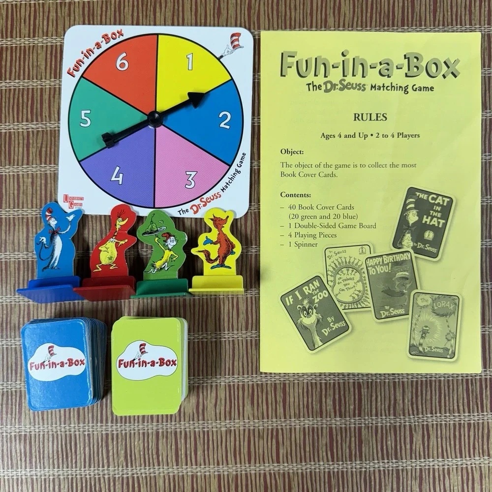 Fun-in-a-Box The Dr. Seuss Matching Game 2002 *COMPLETE*